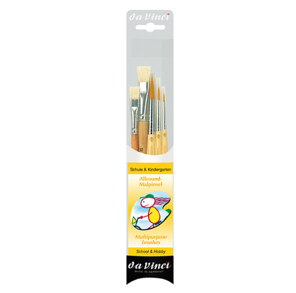 Σετ πινέλων ζωγραφικής е da Vinci JUNIOR 4211 για σχολείο και hobby - 5 τεμάχια