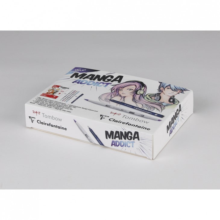 Σετ σχεδίου για manga CLAIREFONTAINE Manga Addict Tombow A5 - 50 φύλλα