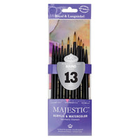 Σετ στρογγυλών πινέλων Royal and Langnickel Majestic 13 τμχ