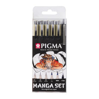 Σετ τεχνικά πενάκια Sakura Pigma Micron Manga - σετ 6 τεμαχίων μαύρο