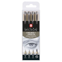 Σετ τεχνικών στυλό Sakura Pigma Micron 3 fineliners a brush pen