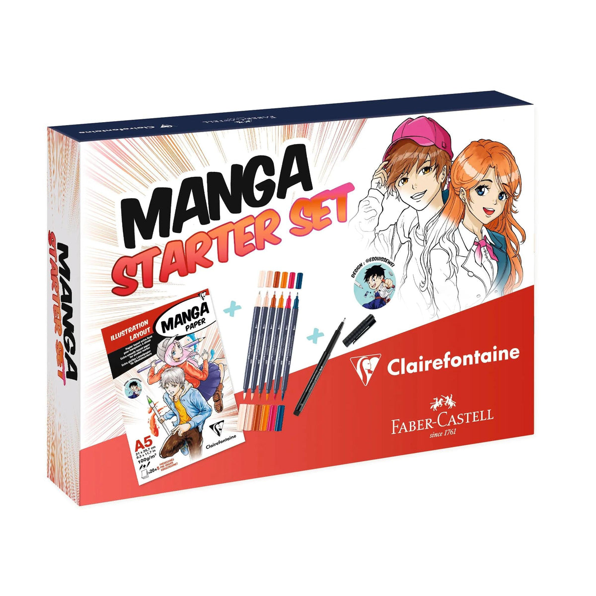 Σετ ζωγραφικής Manga CLAIREFONTAINE A5 - 25 φύλλα