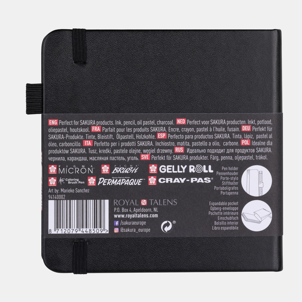 Skicár SAKURA 140 g/m² – 80 φύλλα, 9 – 21 cm