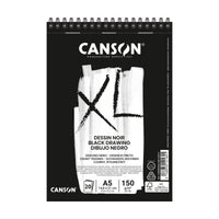 Skicovací blok CANSON XL Dessin A5 - 150 g/m², 30 φύλλα με μαύρα φύλλα