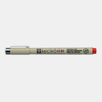 μαρκαδορος μηχανικου σχεδιου SAKURA Pigma Micron RED | διαλεξτε παχος – 01 0,25 mm