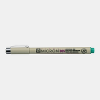 Μαρκαδορος μηχανικου σχεδιου SAKURA Pigma Micron GREEN | διαλεξτε παχος – 005 0,20 mm