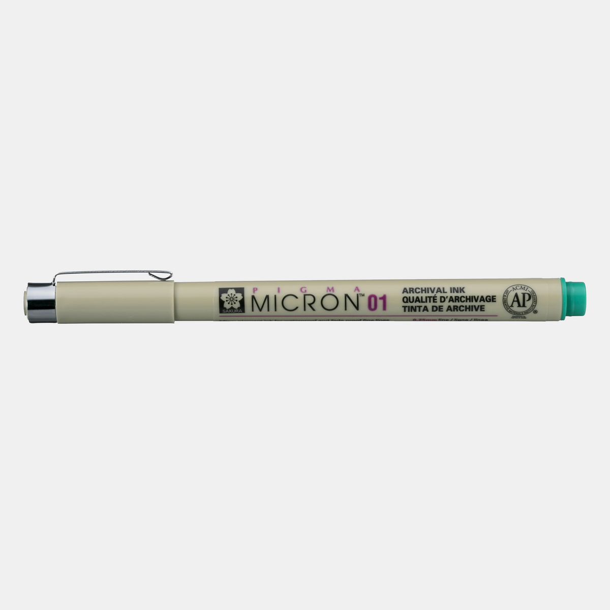 Μαρκαδορος μηχανικου σχεδιου SAKURA Pigma Micron GREEN | διαλεξτε παχος – 01 0,25 mm