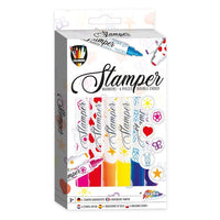 Stamper Markers 6pcs Double Ended Colour &amp; Stamp Set για παιδιά
