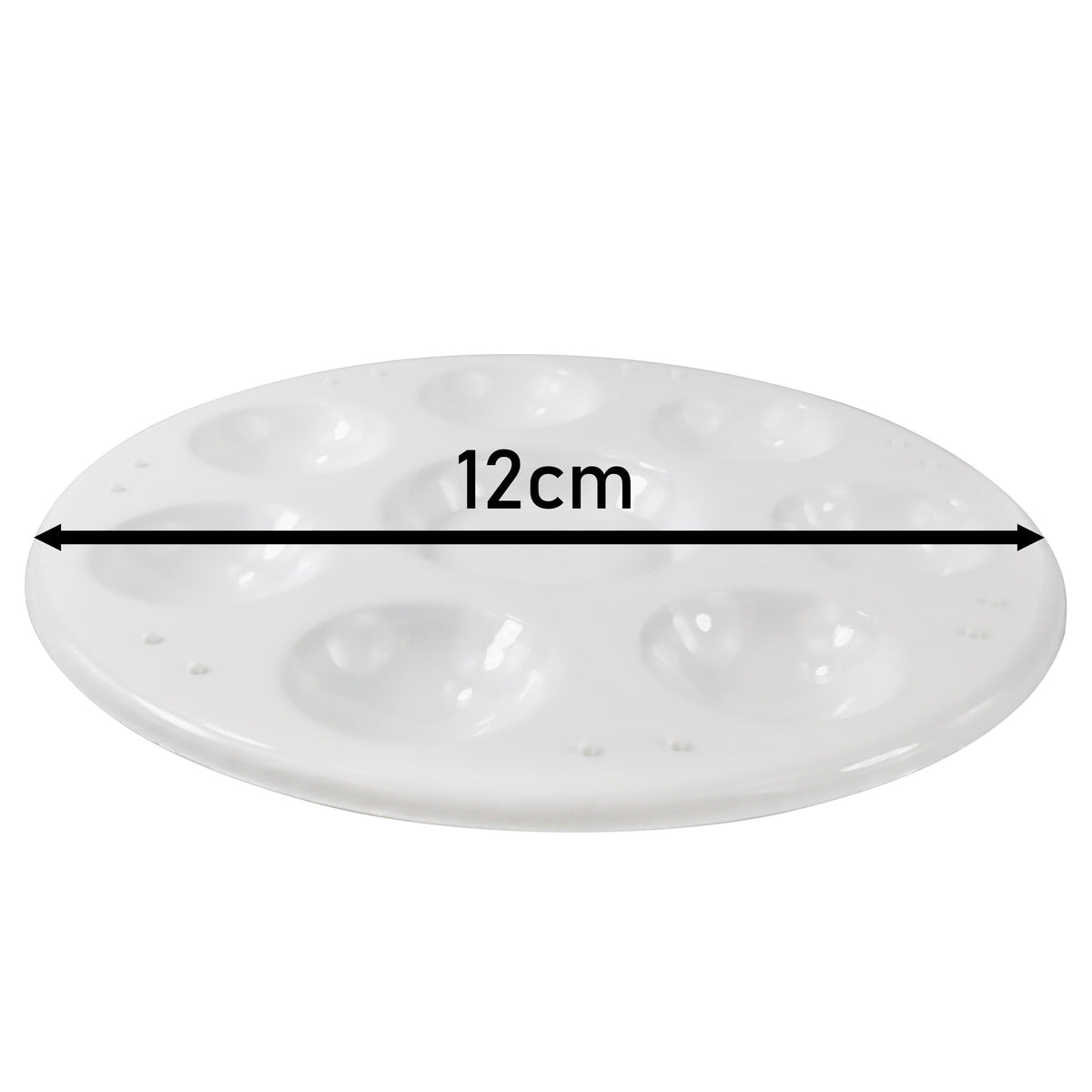Στρογγυλή παλέτα ζωγραφικής 12 cm | λευκή Phoenix