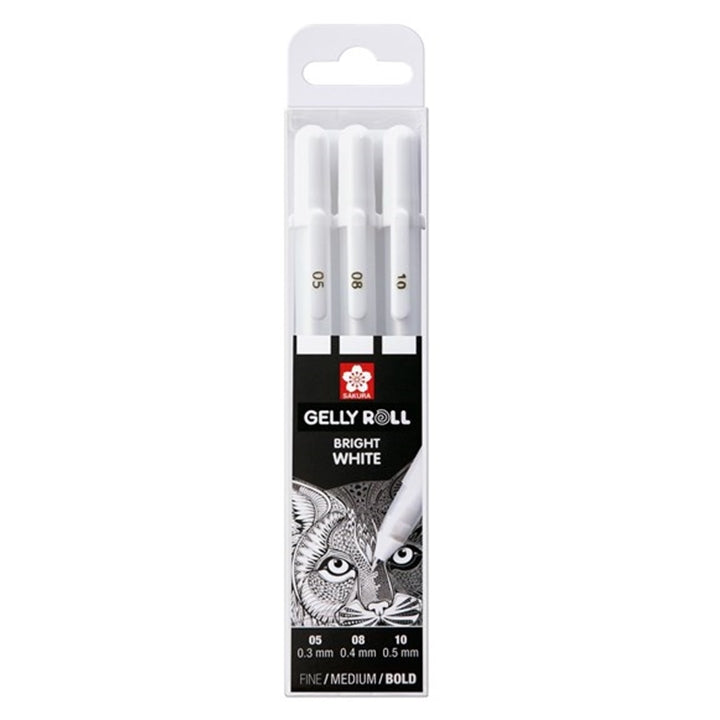 Στυλό gel Sakura Gelly Roll λευκό σετ 3 τ��μαχίων