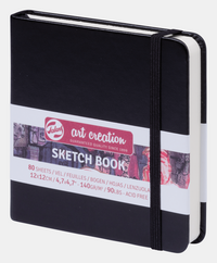 Μπλοκ σχεδίου Talens Art Creation Black 12 x 12 cm, 140 g, 80 φύλλα, σκληρό εξώφυλλο