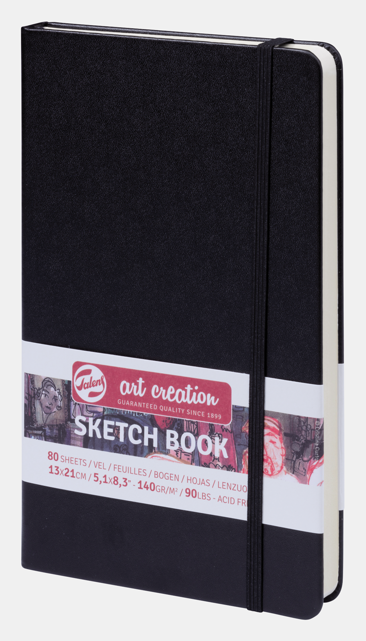 Μπλοκ σχεδίου ROYAL TALENS Art Creation Black 13 x 21 cm, 140 g, 90 φύλλα, σκληρό εξώφυλλο