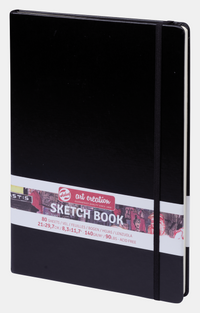 Μπλοκ σχεδίου Talens Art Creation Black 21 x 30 cm, 140 g/m2, 90 φύλλα, σκληρό εξώφυλλο