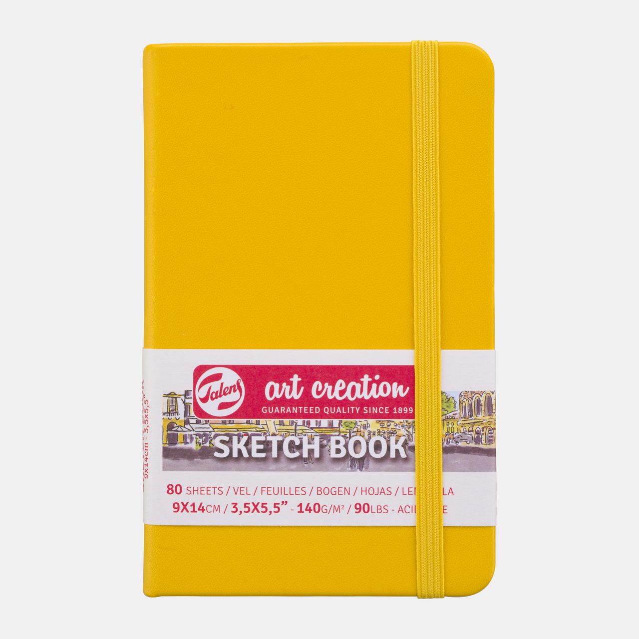 Μπλοκ σχεδίου Talens Art Creation Golden Yellow 9 x 14 cm, 140 g, 80 φύλλα - σκληρό εξώφυλλο
