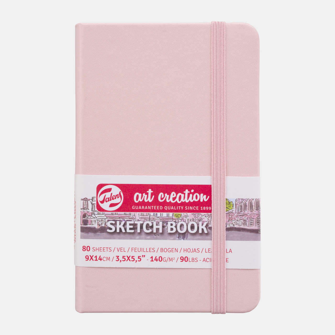 Μπλοκ σχεδίου ROYAL TALENS Art Creation Pastel Pink 9 x 14 cm, 140 g, 90 φύλλα, σκληρό εξώφυλλο
