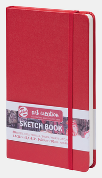 Μπλοκ σχεδίου Talens Art Creation Red 13 x 21 cm, 140 g, 80 φύλλα, σκληρό εξώφυλλο