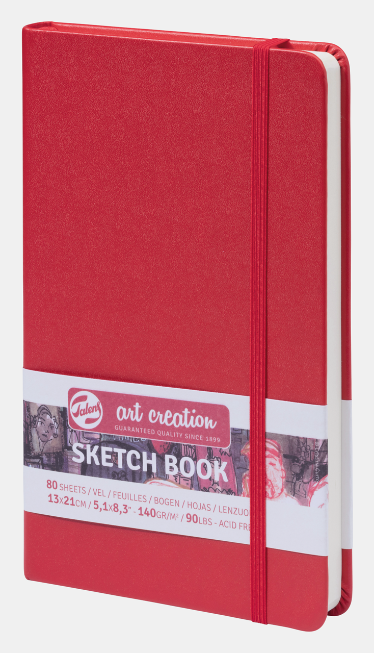 Μπλοκ σχεδίου Talens Art Creation Red 13 x 21 cm, 140 g, 80 φύλλα, σκληρό εξώφυλλο