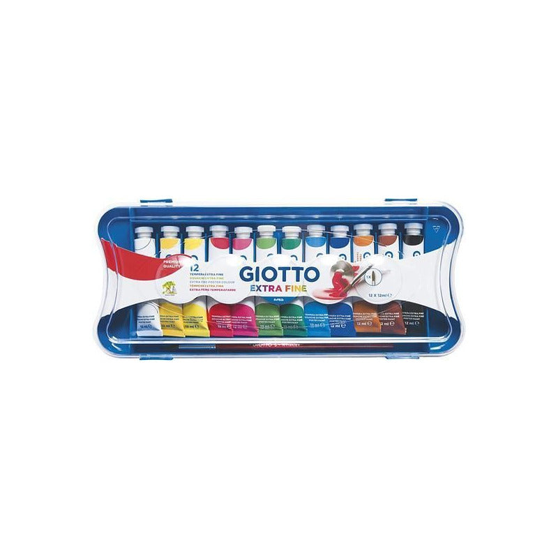 Τέμπερες GIOTTO Extra Fine σε σωληνάρια με πινέλο – 12 x