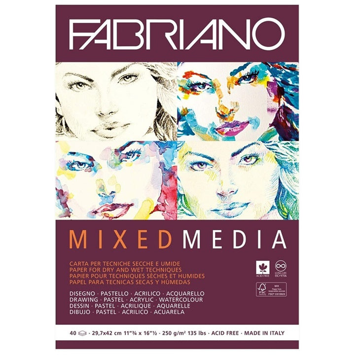 Τετράδιο σκίτσου  FABRIANO Mixed Media | διαφορετικές διαστάσεις