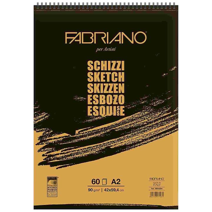 Τετράδιο σκίτσου FABRIANO SKETCH σε σπειροειδή βιβλιοδεσία | διαφορετικές διαστάσεις