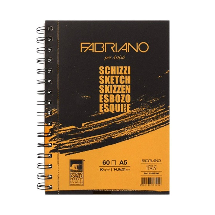 Τετράδιο σκίτσου FABRIANO SKETCH σε σπειροειδή βιβλιοδεσία | διαφορετικές διαστάσεις