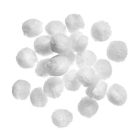 Τούλι Pom Poms για χειροτεχνία | 24 τεμάχια, λευκό, 2 εκ.