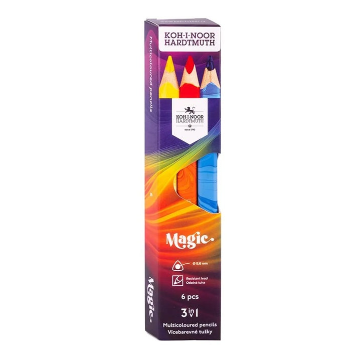 Τριγωνικά μολύβια Jumbo MAGIC / 6 τεμάχια