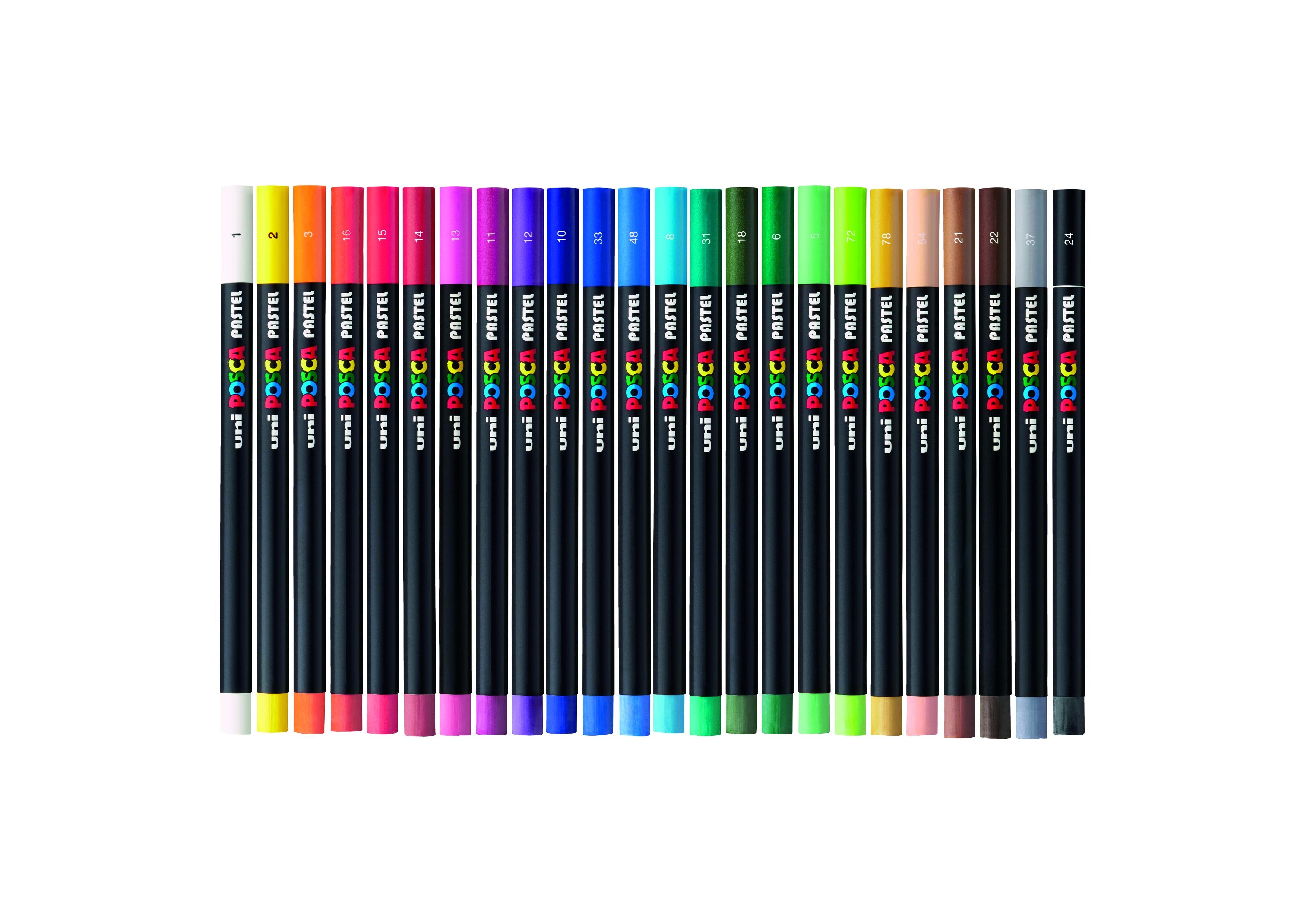 Posca KPA-100 24C κηρομπογιές παστέλ, σετ, διάφορα χρώματα