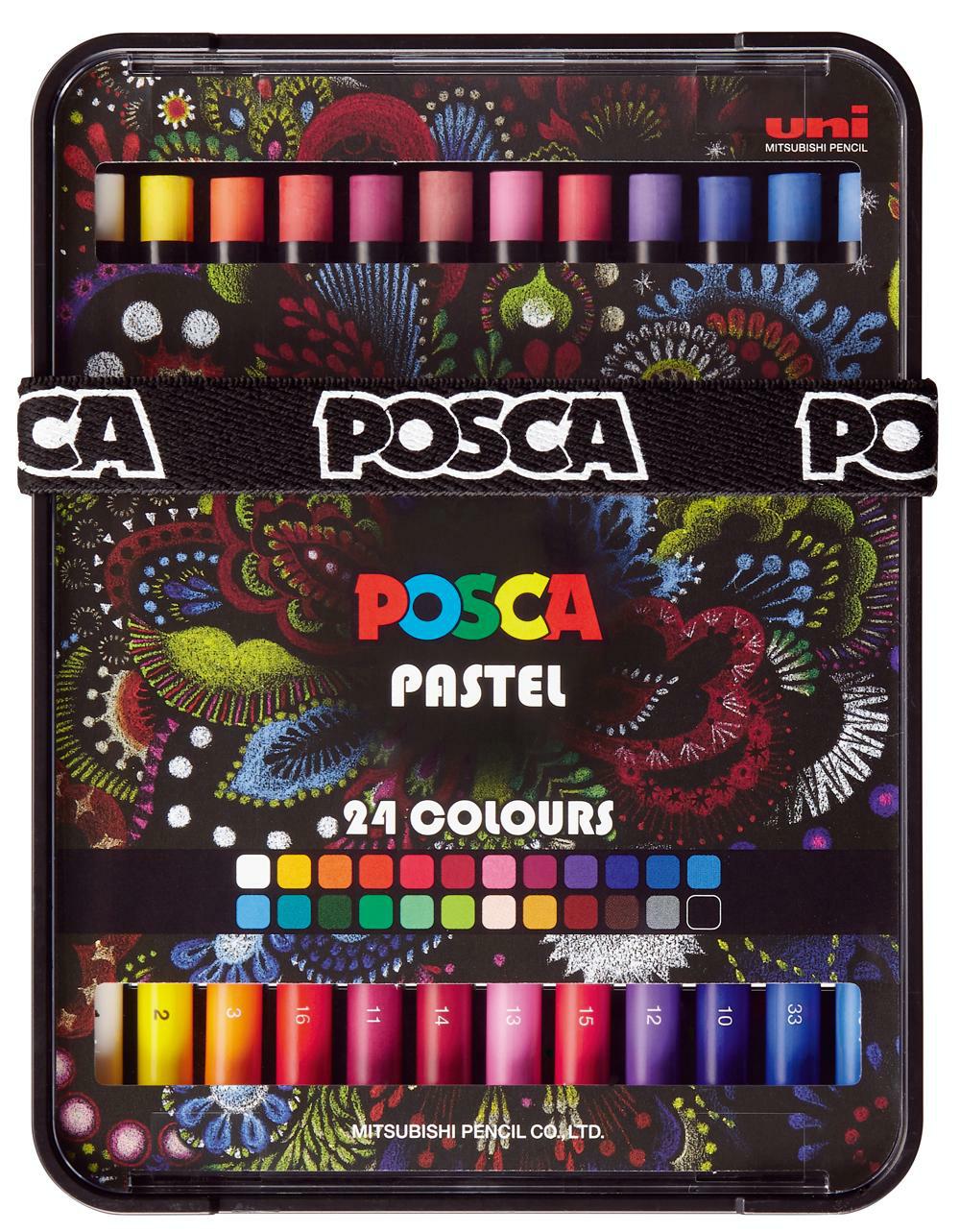 Posca KPA-100 24C κηρομπογιές παστέλ, σετ, διάφορα χρώματα