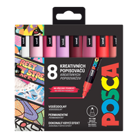 Σετ μαρκαδόροι Posca PC-5M, LOVE, 1,8 - 2,5 mm, μιξ θερμών αποχρώσεων (8 τμχ)