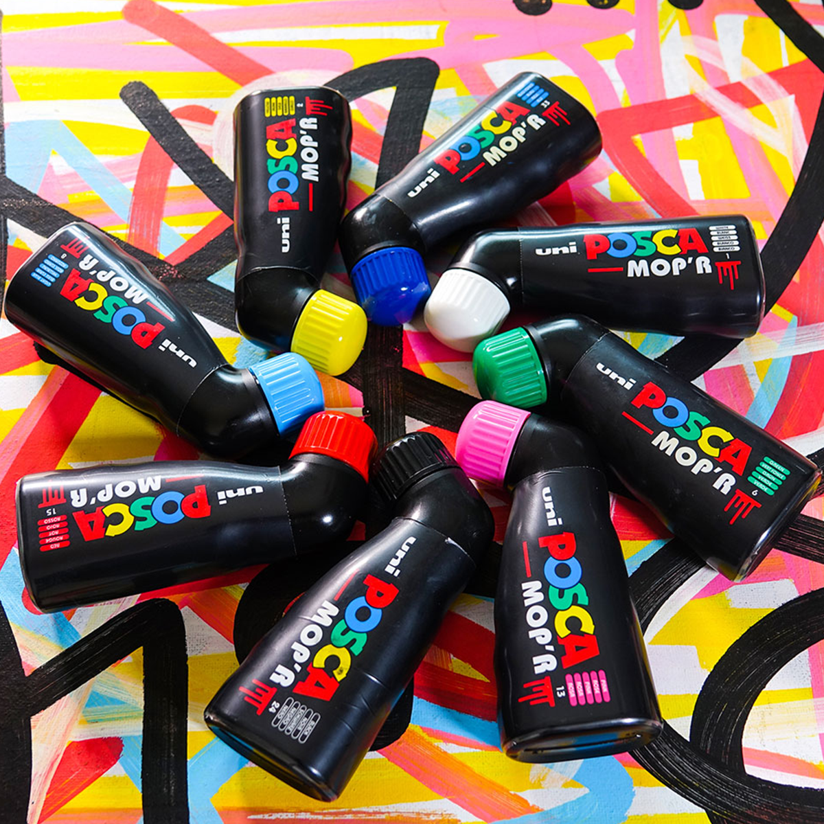Posca PCM-22 8C MOP´R σετ μαρκαδόρων, 3 – 19 mm, διάφορα χρώματα (8 τμχ)