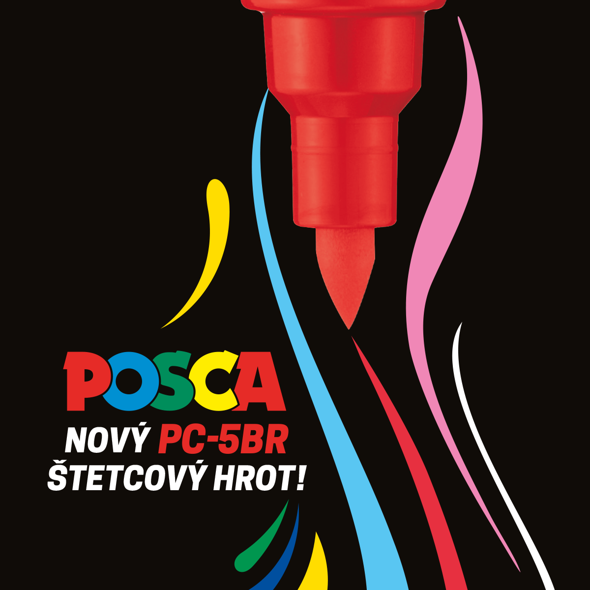 Posca σετ μαρκαδόρων PC-5BR, 1 – 4 mm, βασικά χρώματα – 8 τμχ