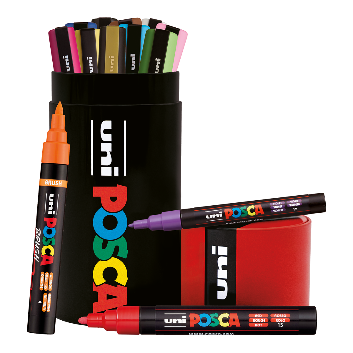 Posca συνδυαστικό σετ μαρκαδόρων σε μεταλλική κασετίνα – 13 τμχ (PC-3M, PC-5M, PC-5BR)