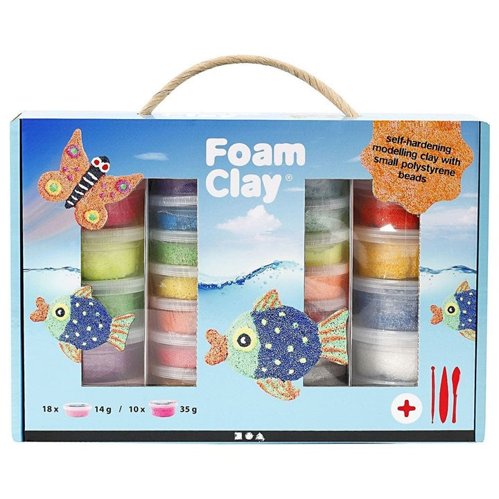 Βαλίτσα πηλός μοντελοποίησης Foam Clay - 31 τεμάχια