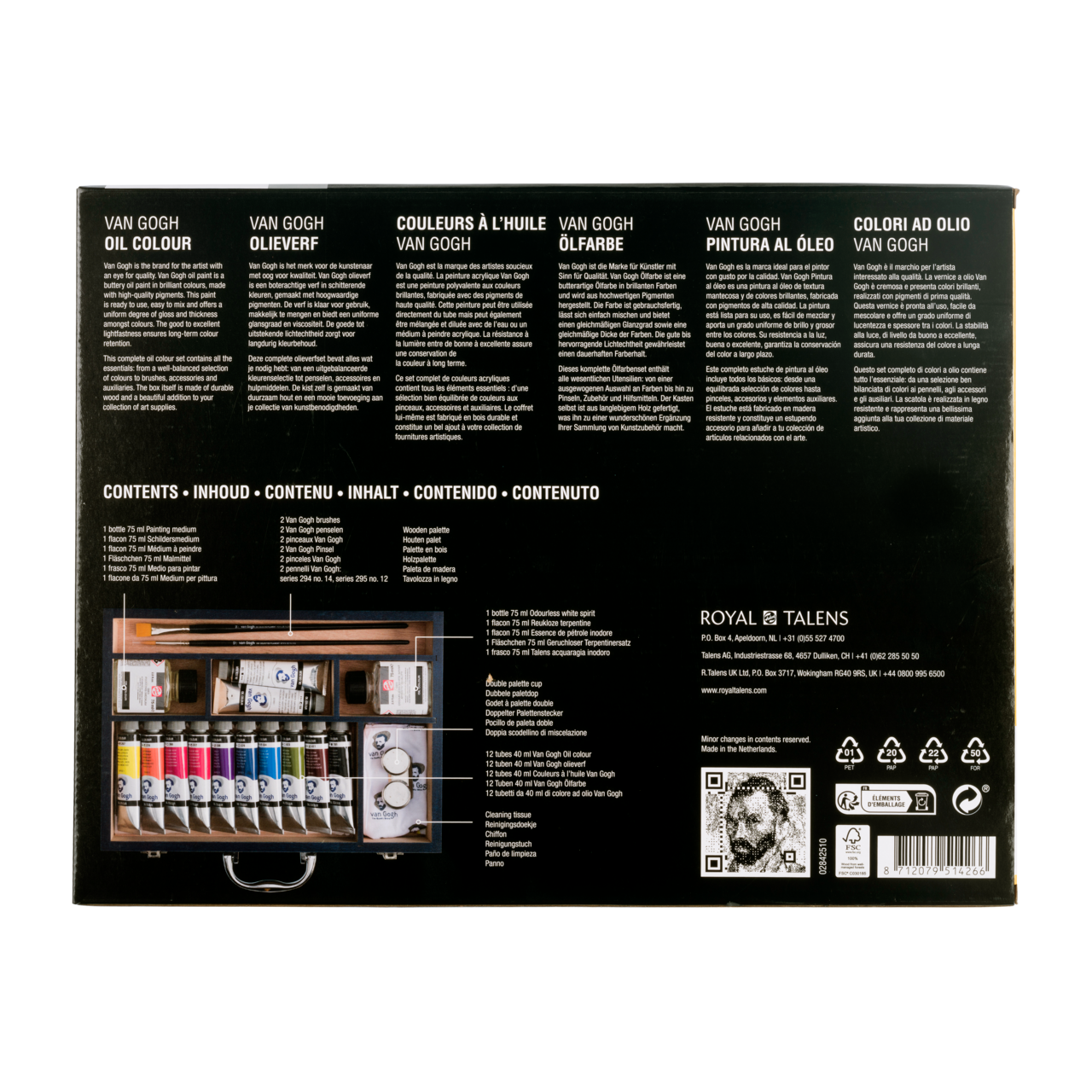 Σετ λαδομπογιές ROYAL TALENS Van Gogh Starter Box XL 12 x 40 ml + αξεσουάρ