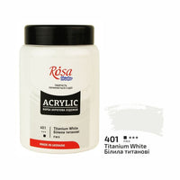 Ακρυλικό χρώμα, 400 ml, ROSA STUDIO – Τιτανίου λευκό (401)
