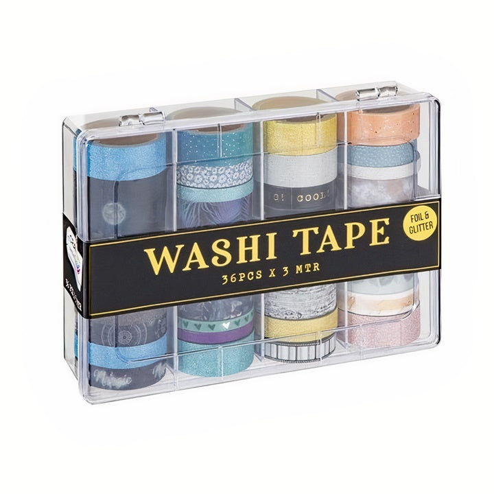 Washi ταινίες - σετ 36 x 3 m - σκούρες αποχρώσεις