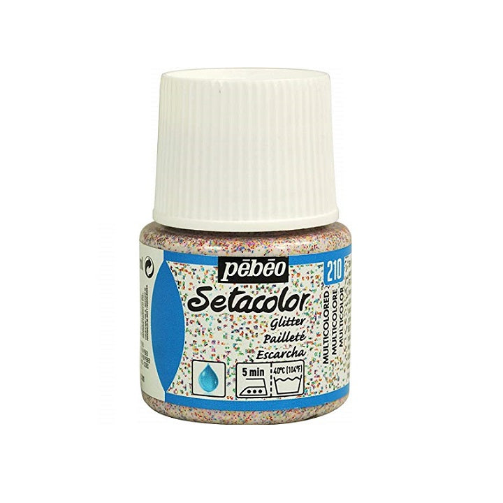 Χρώμα για ύφασμα Pebeo Setacolor Glitter 45 ml | διάφορα χρώματα