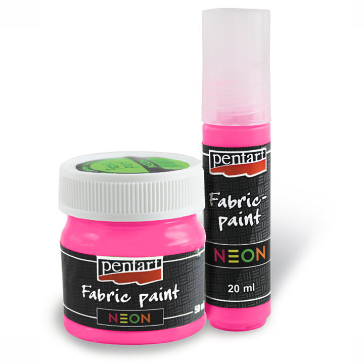 Χρώμα για ύφασμα neon 20ml, εφαρμογή σε ύφασμα