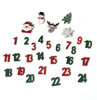 Ξύλινα στολίδια Ημερολόγιο Advent