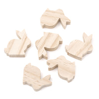 Ξύλινο λαγουδάκι 6 τεμαχίων - 5 x 5,5 x 1,5 cm