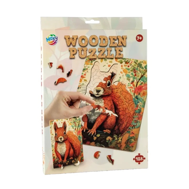 Ξύλινο παζλ σκίουρος 130pcs MOXY