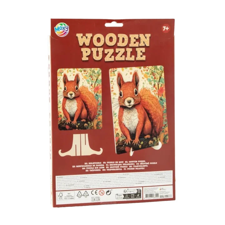 Ξύλινο παζλ σκίουρος 130pcs MOXY