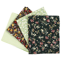Ύφασμα για patchwork - πράσινο - 4 τεμάχεια - 45 x 55 εκ