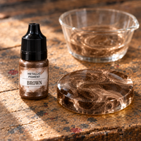Υγρή μεταλλική χρωστική για ρητίνη 5 ml – Καφέ (Brown)