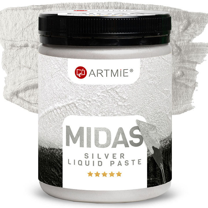 Υγρή μεταλλική πάστα ARTMIE MIDAS silver | διαφορετικούς όγκους