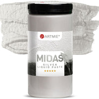 Υγρή μεταλλική πάστα ARTMIE MIDAS silver | διαφορετικούς όγκους
