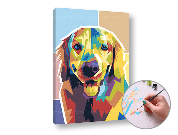 Ζωγραφική με αριθμούς GOLDEN RETRIEVER | χαμηλή δυσκολία