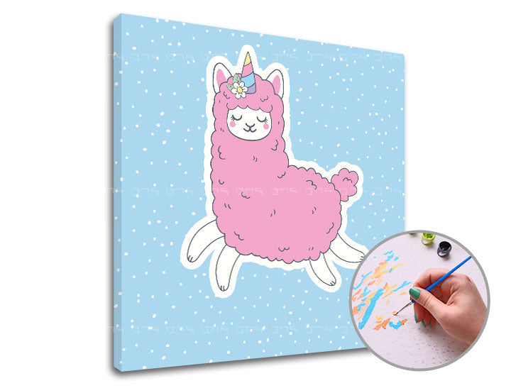 Ζωγραφική με αριθμούς PINK LAMA SINGLE CUT