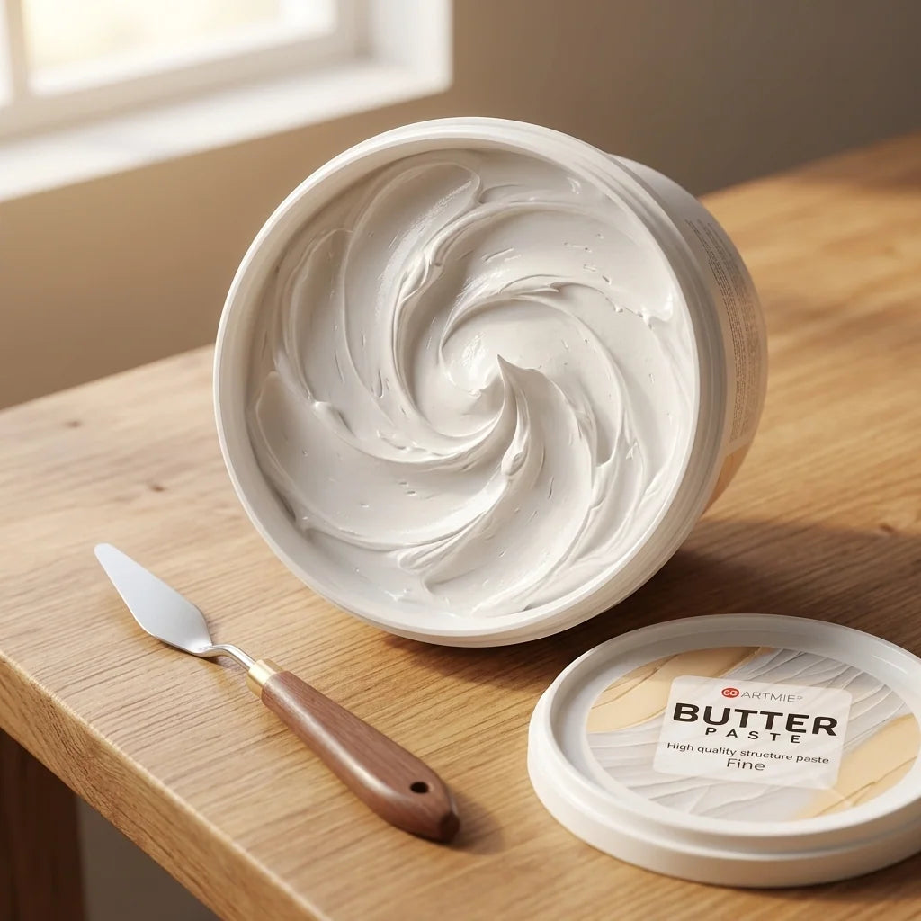 Ανοιχτή συσκευασία ARTMIE Butter Paste — ορατή η δομή της πάστας στο εσωτερικό
